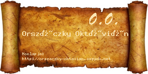 Orszáczky Oktávián névjegykártya